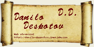 Danilo Despotov vizit kartica